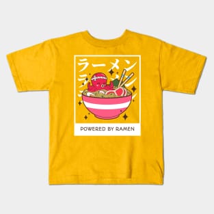 Powered by ramen Kids T-Shirt